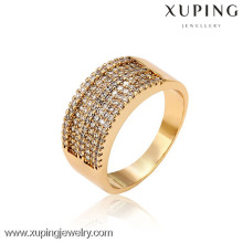 C209121-12999 Xuping Modeschmuck China Großhandel Rotgold Ring Designs Luxus Glas Ringe Charme Schmuck Geschenk für Frauen